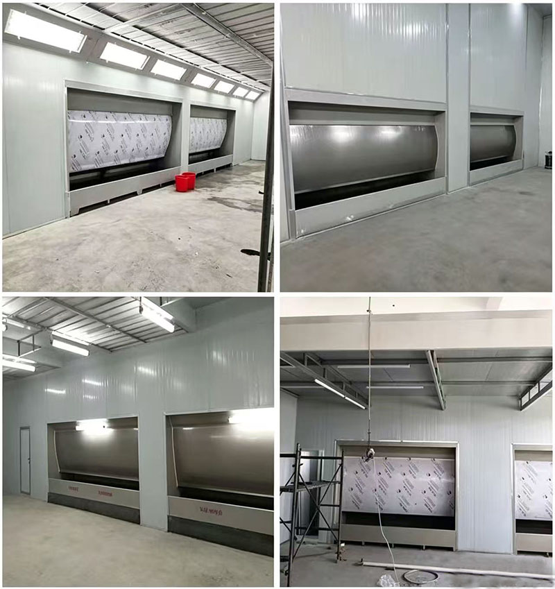 stainless steel paint mist water curtain cabinet