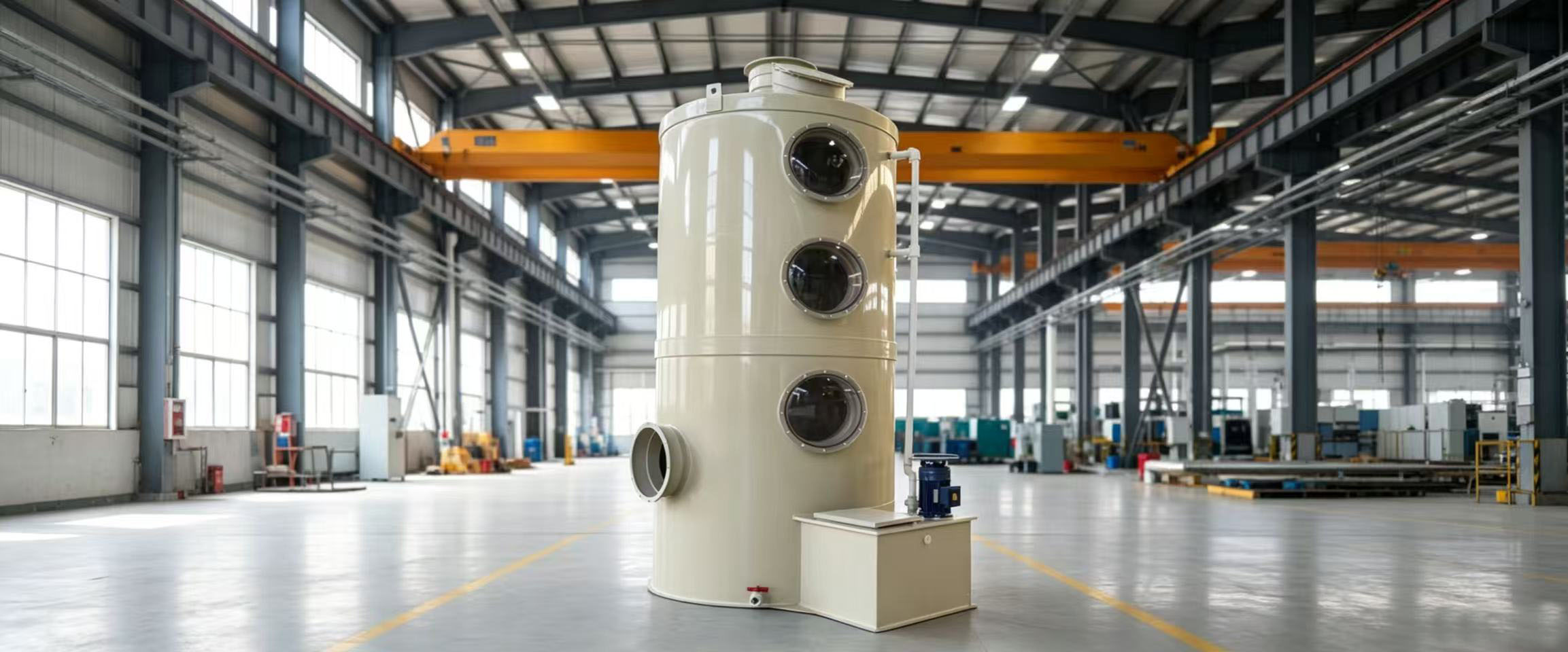 PP spray tower industrial waste gas washing tower