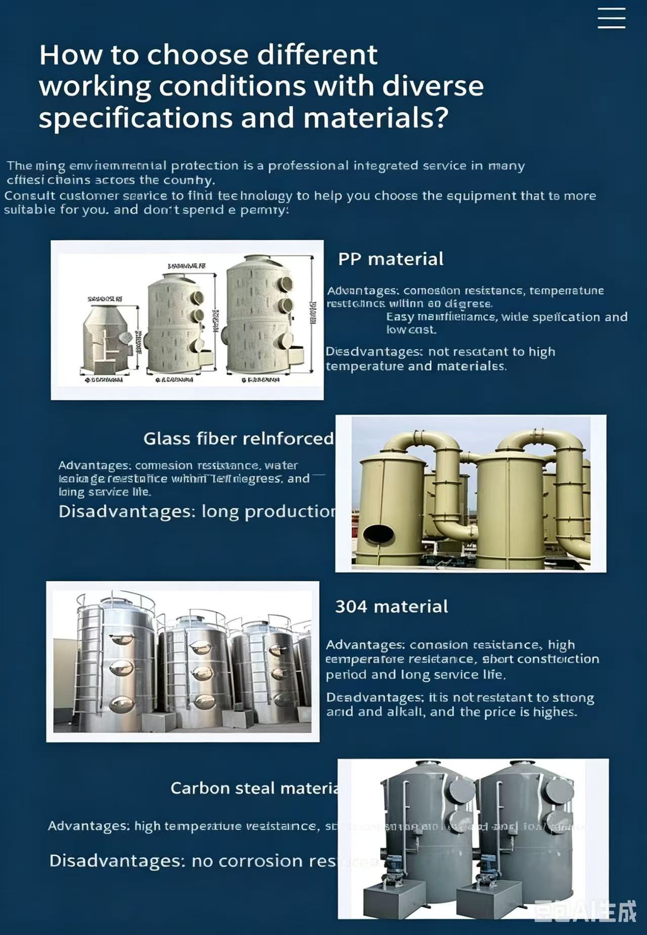 Spray tower High-efficiency odor removal tower