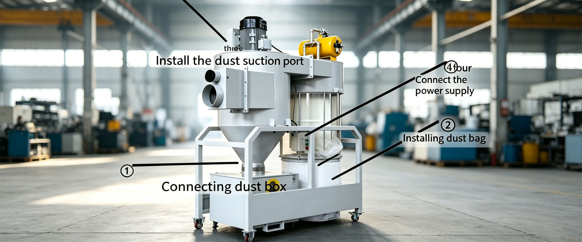 High-efficiency cyclone dust collector