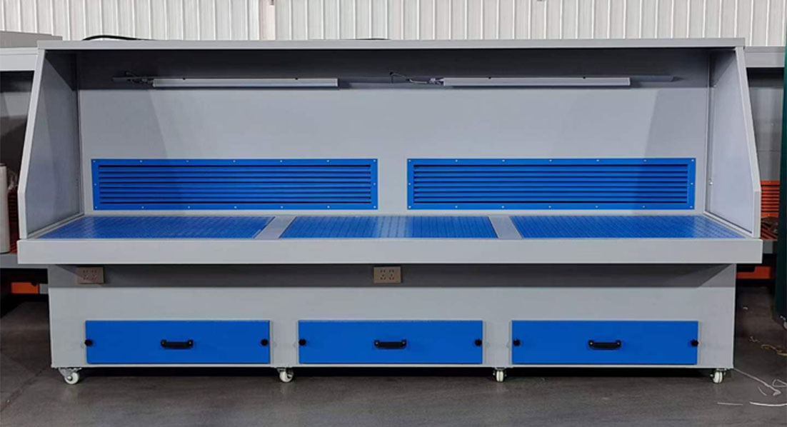 Blue grinding table