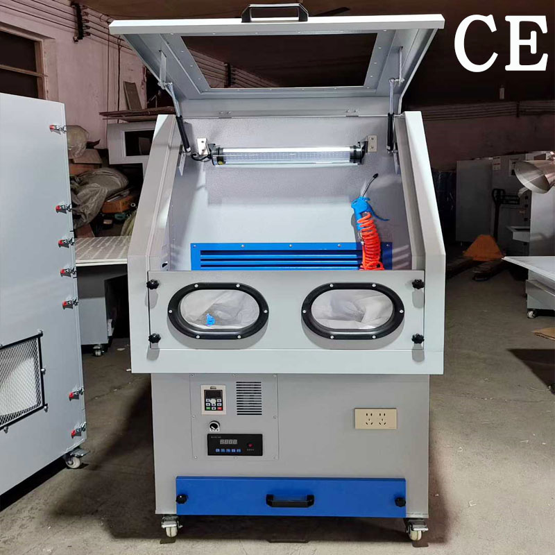 Sealed grinding bench