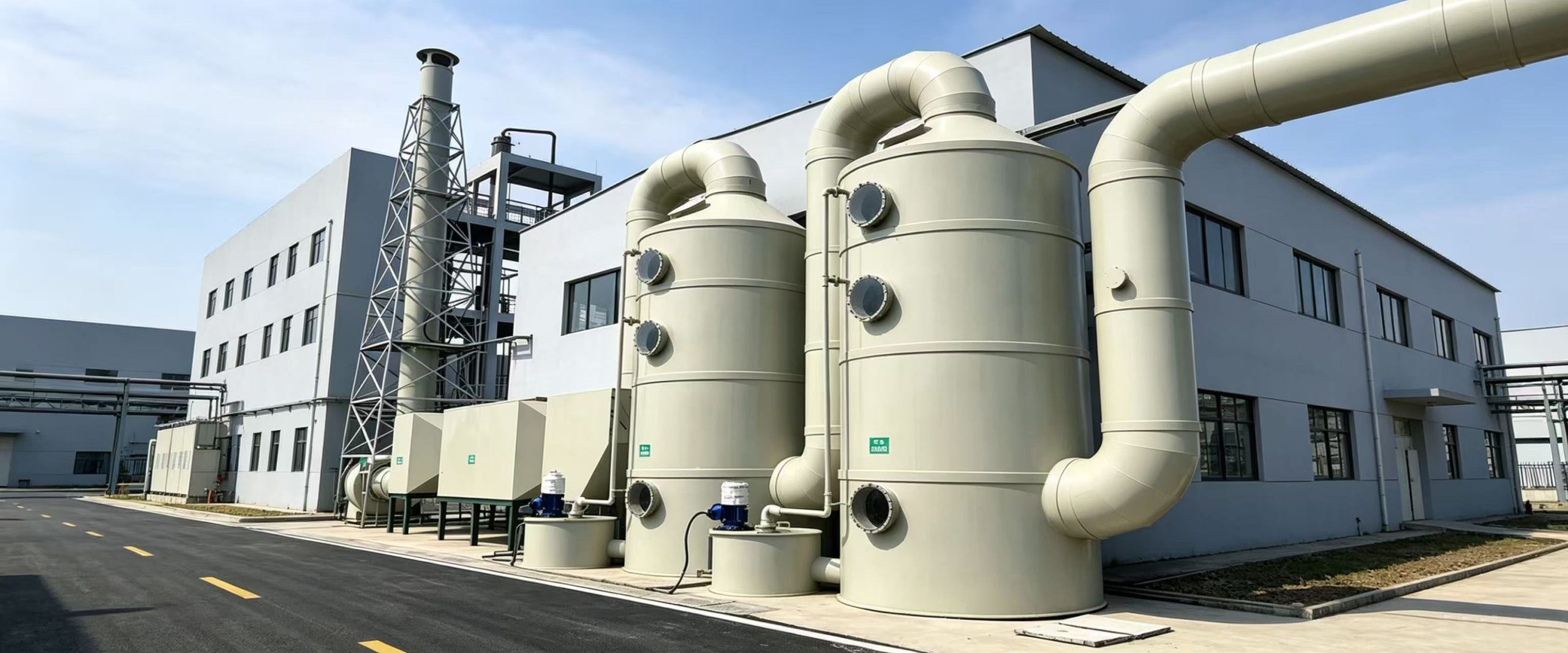 Wet scrubber spray tower