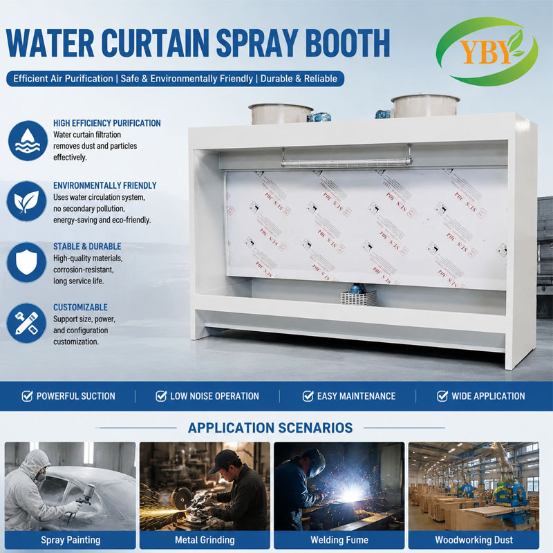 Industrial Wet Paint Booth with Water Curtain Filtration System - Image 2