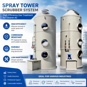 Industrial Spray Tower Scrubber System for Waste Gas Purification