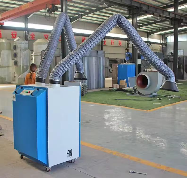 Portable welding smoke extractor