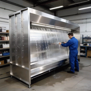 Water circulation painting booth