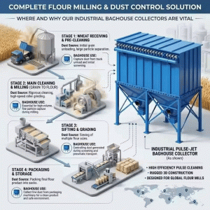 Wind pulse bag dust collector