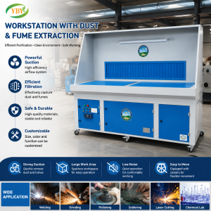 Self Dust Collection Grinding Booth Table