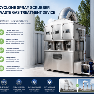 Factory Supply Cyclone Spray Scrubber Waste Gas Purification System for Industrial Use