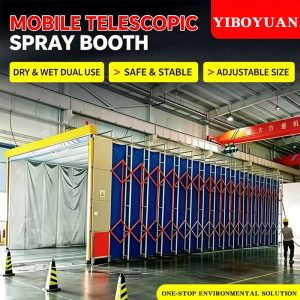 Excellent 15m Heavy Duty Movable Telescopic Booth, Easy Expansion Mobile Painting Workshop With Stable Structure