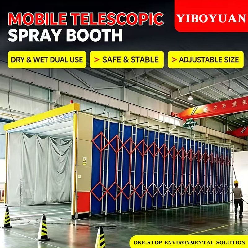 Excellent 15m Heavy Duty Movable Telescopic Booth, Easy Expansion Mobile Painting Workshop With Stable Structure