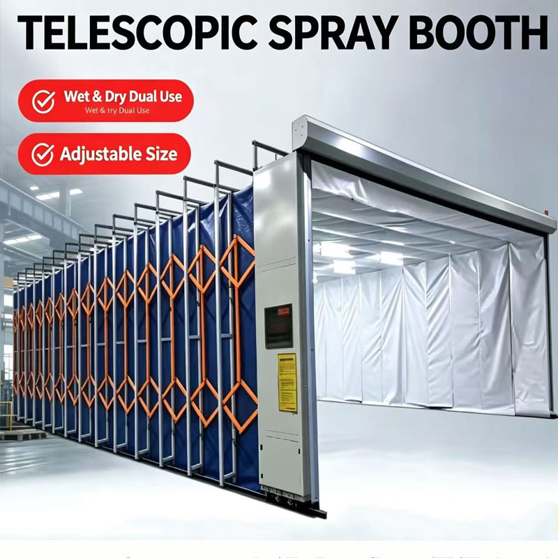 Fantastic 10m Retractable Mobile Spray Booth, Flexible Telescopic Painting Room For Workshop Spraying Work