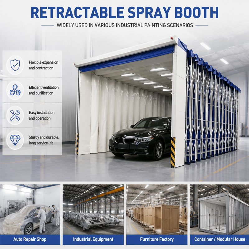 Mobile Retractable Spray Booth