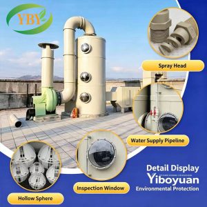 Industrial Spray Tower Wet Scrubber for Waste Gas Purification