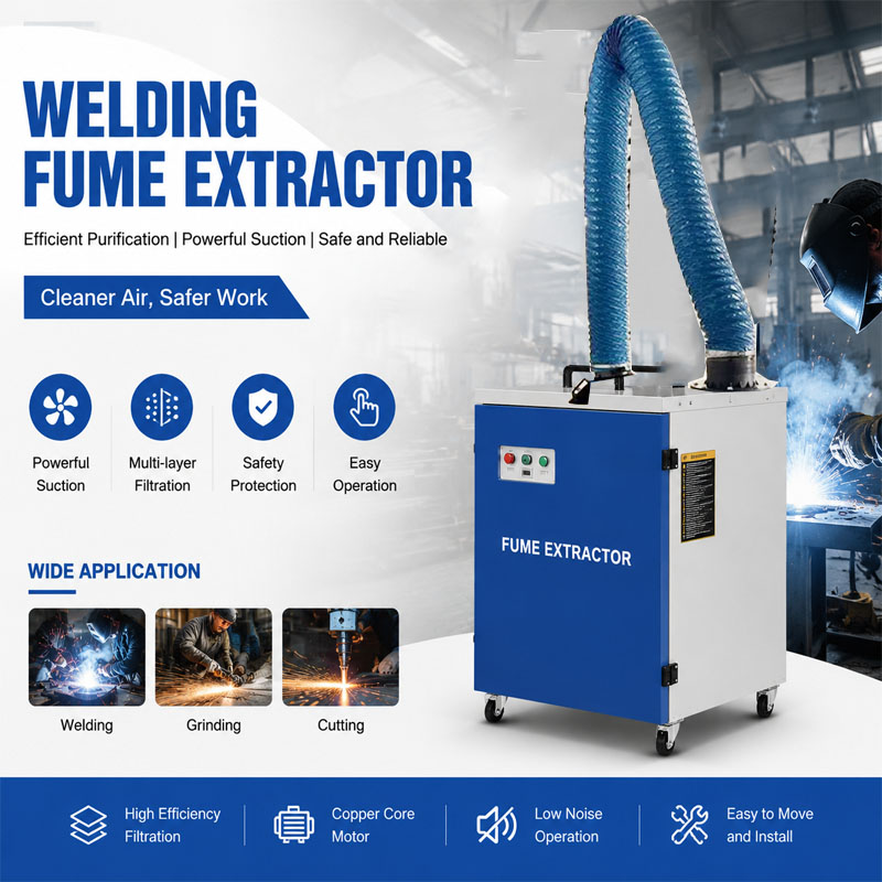 Portable Welding Fume Collector with Cartridge Filter for Industrial Use - Image 4