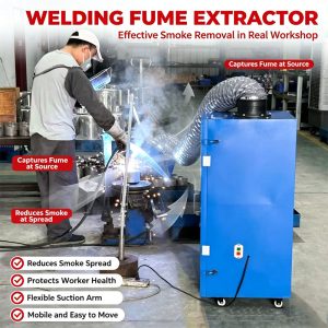 Industrial Welding Fume Extractor Smoke Filtration Unit 1.1kw