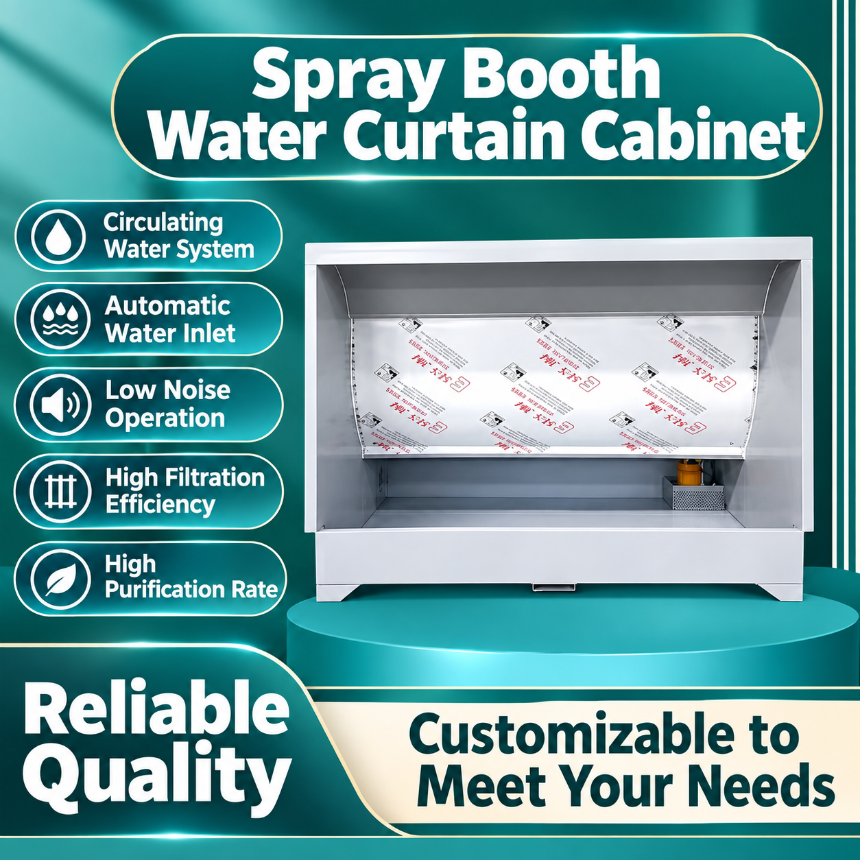 Stainless Steel Water Wash Spray Booth